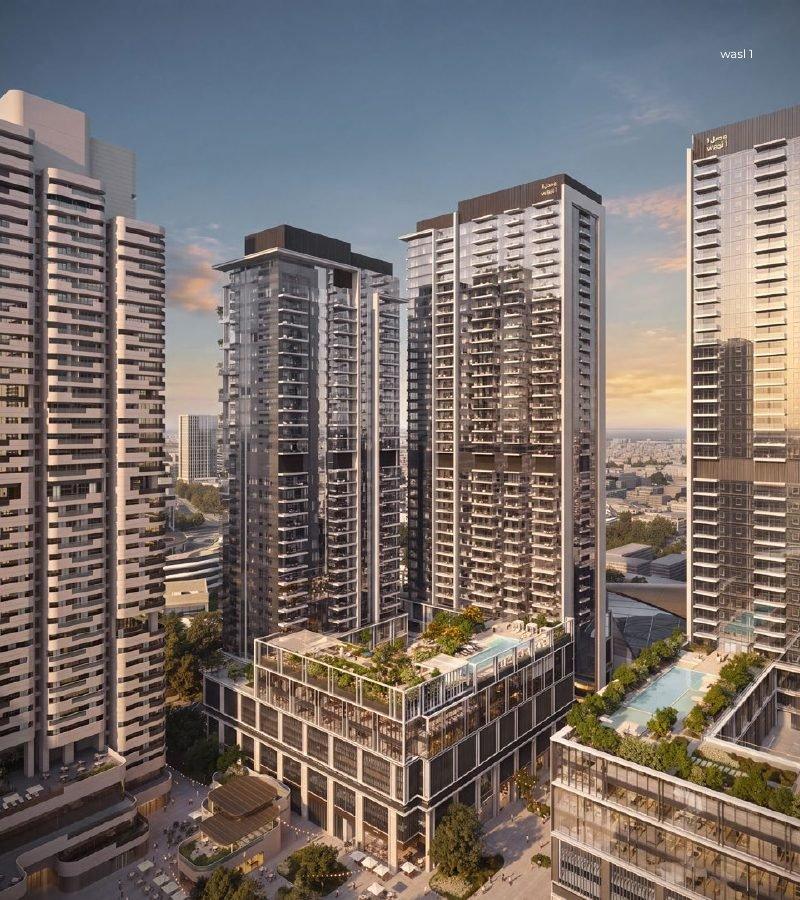 Wasl 1 と Avenue Park Towers II の外観パース